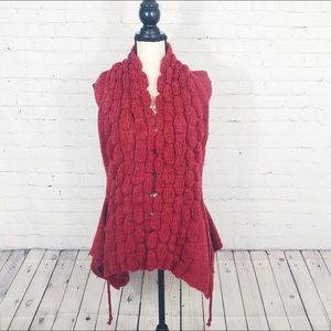 Trendology Red Sweater Vest Size S